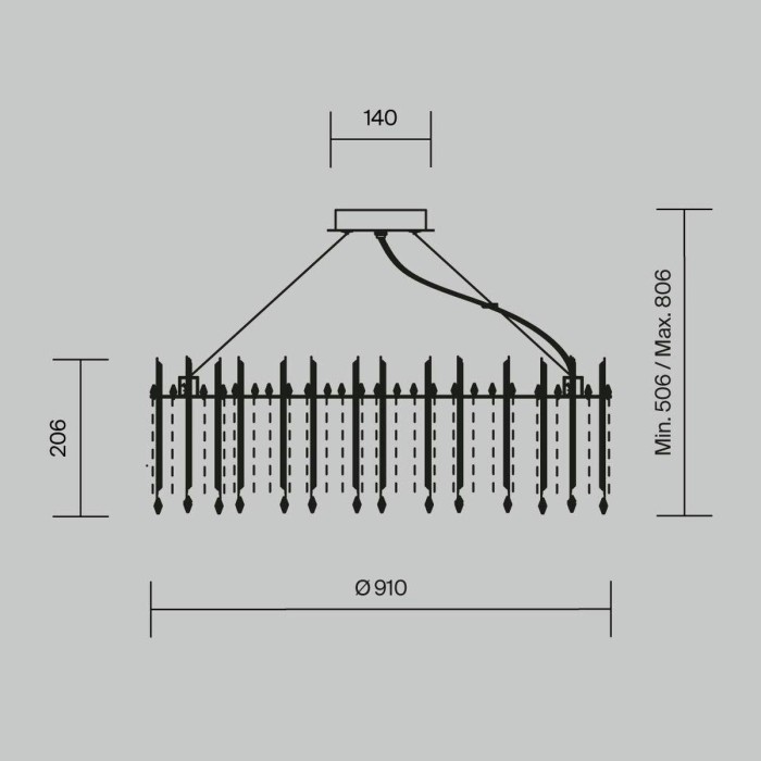 Подвесная люстра Maytoni Rocio MOD036PL-18N