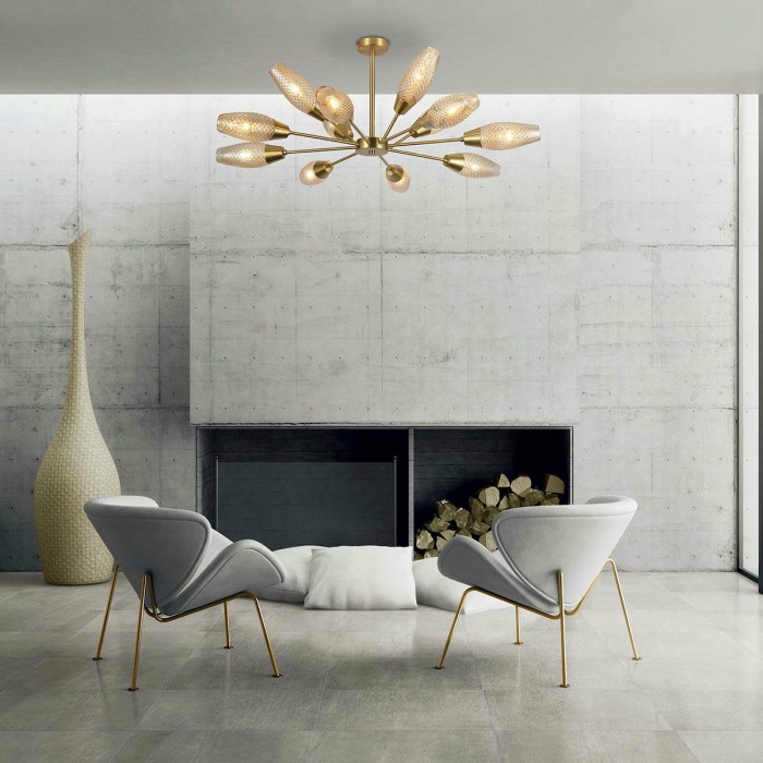 Подвесная люстра Eurosvet Thalia 60140/12 золото