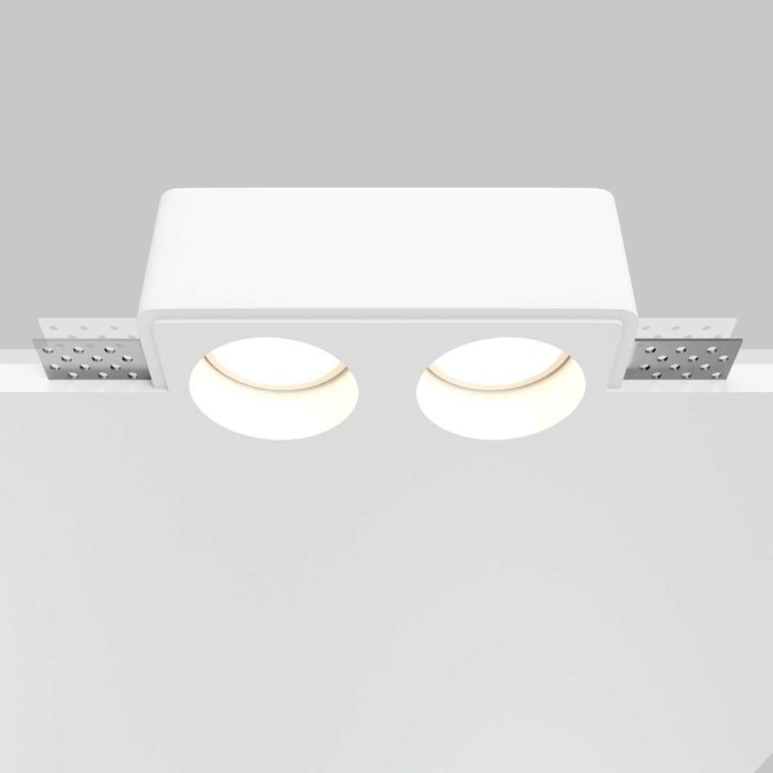 Встраиваемый светильник Maytoni Technical Gyps Modern DL123-GU10-02-W