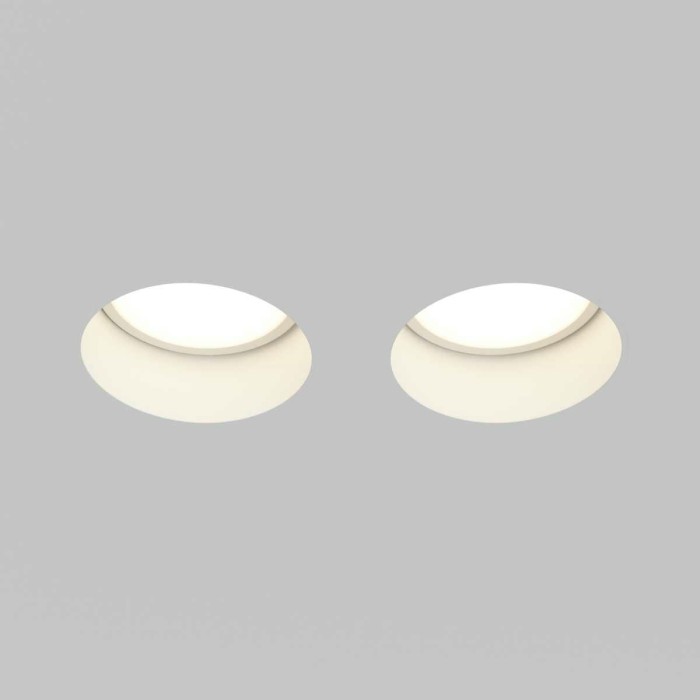 Встраиваемый светильник Maytoni Technical Gyps Modern DL123-GU10-02-W