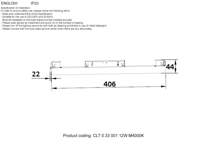 Трековый светодиодный светильник Crystal Lux CLT 0.33 001 12W WH M4000K