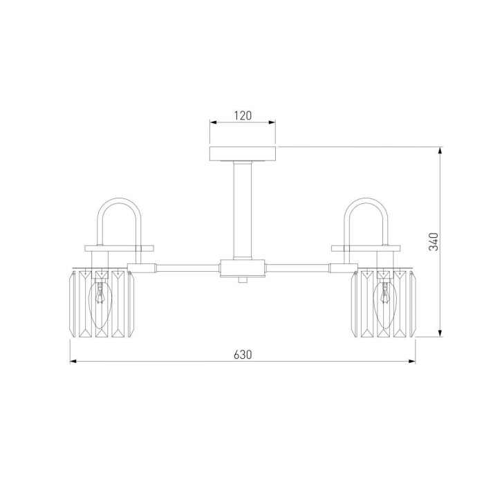 Потолочная люстра Eurosvet Tenia 70090/5 графит
