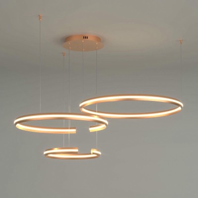 Подвесной светодиодный светильник Eurosvet Smart Gap 90280/3 золото