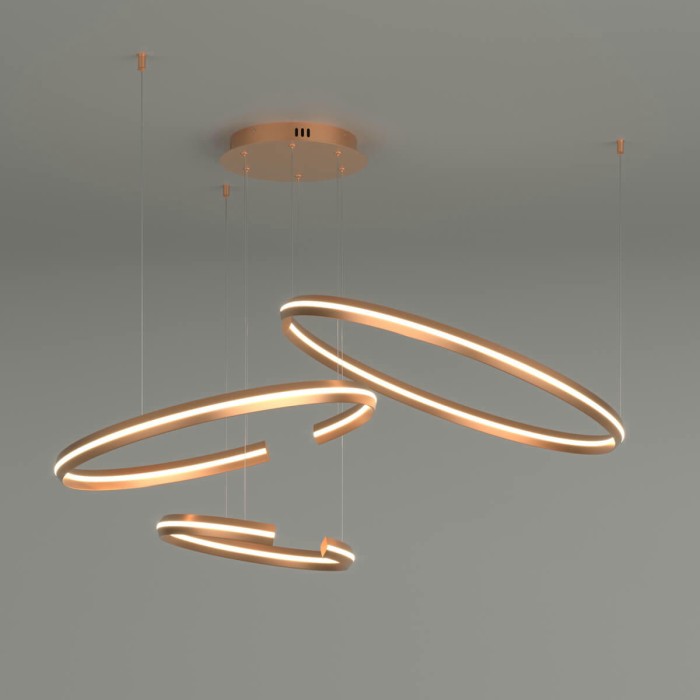 Подвесной светодиодный светильник Eurosvet Smart Gap 90280/3 золото