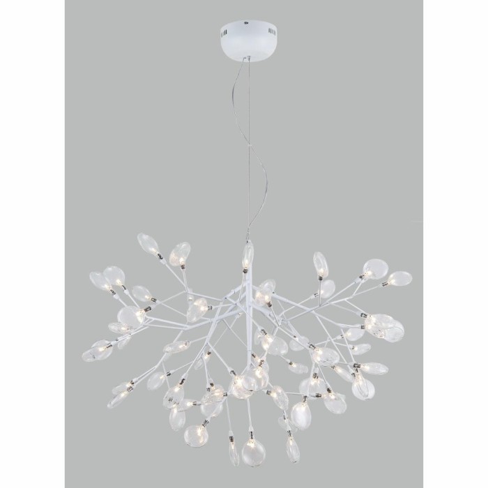 Подвесная светодиодная люстра Crystal Lux Evita SP63 White/Transparent