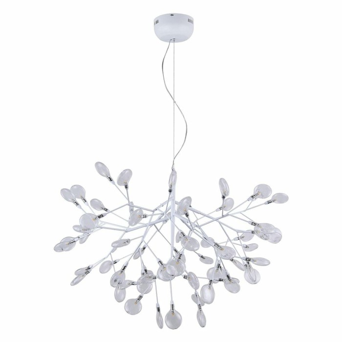 Подвесная светодиодная люстра Crystal Lux Evita SP63 White/Transparent