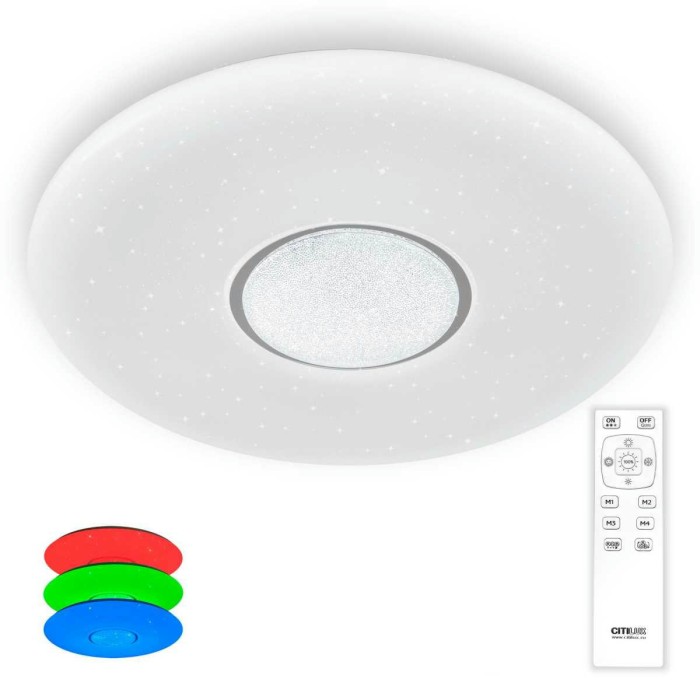 Потолочный светодиодный светильник Citilux Санта CL723680G