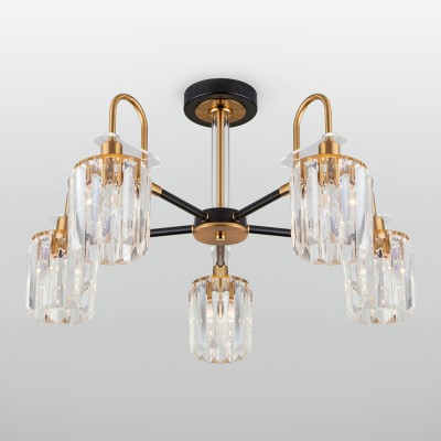 Потолочная люстра Eurosvet Tenia 70090/5 черный