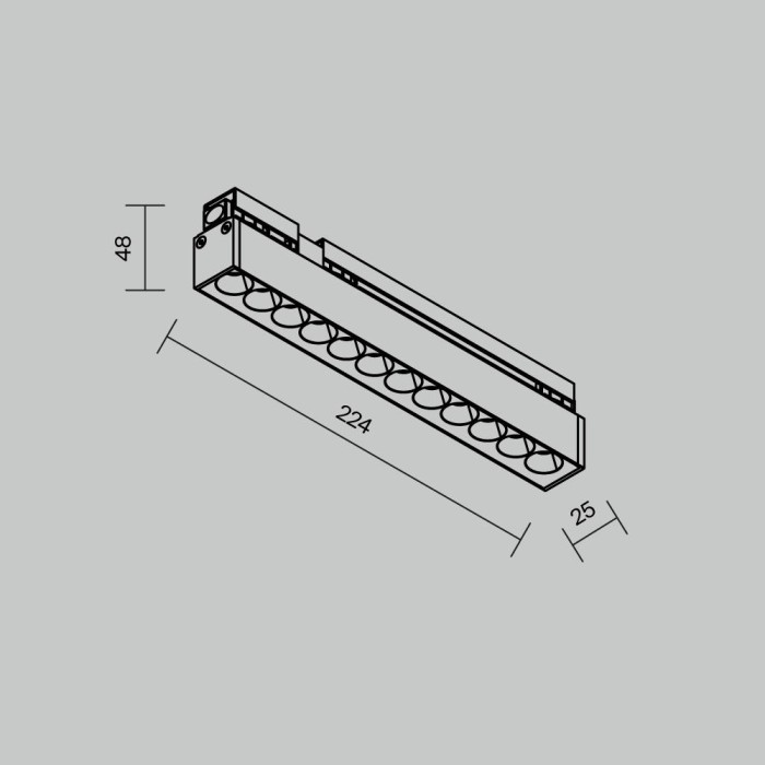 Уличный трековый светильник Maytoni Outdoor O-TR02-2-S-12WB4K