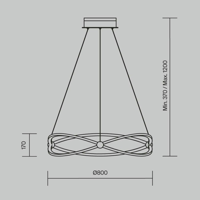 Подвесной светодиодный светильник Maytoni Weave MOD062PL-L56CH3K