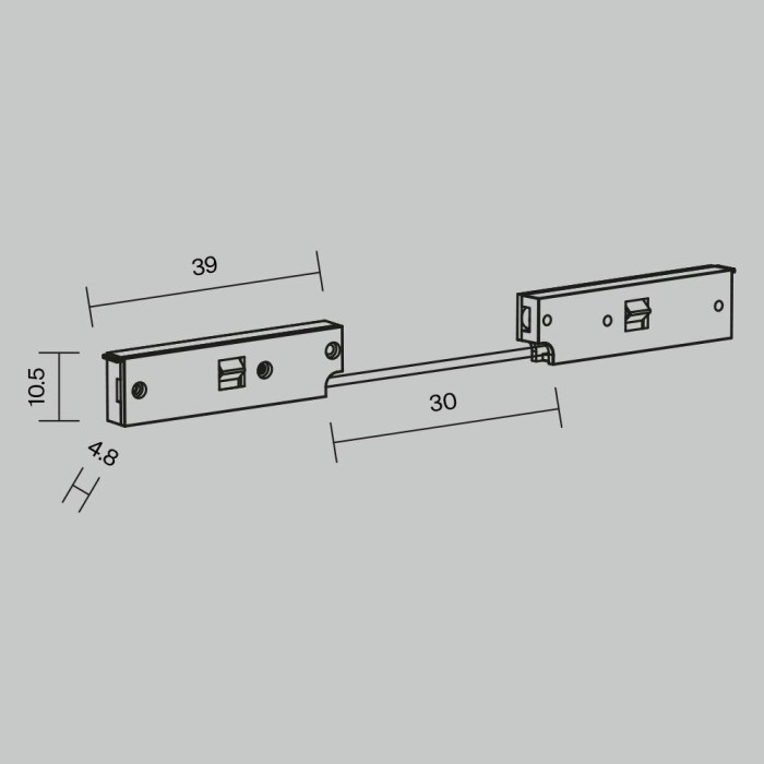 Коннектор питания гибкий Maytoni Technical Levity TRA184CPC-1B-7.5