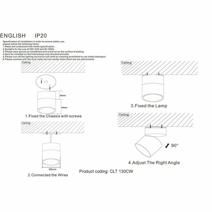 Светодиодный спот Crystal Lux CLT 130CW BL