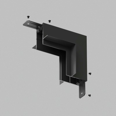 Коннектор L-образный стена-потолок Denkirs Smart Hide TR2118-BK