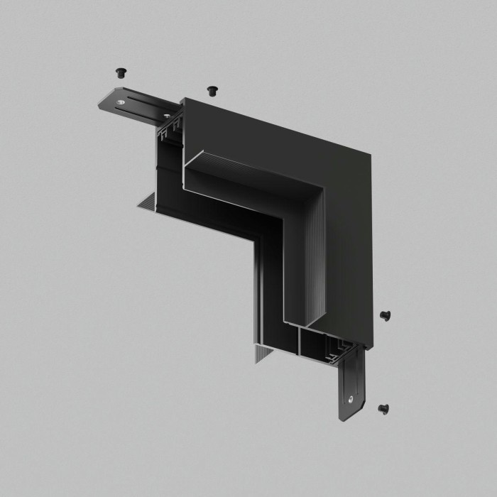 Коннектор L-образный стена-потолок Denkirs Smart Hide TR2118-BK