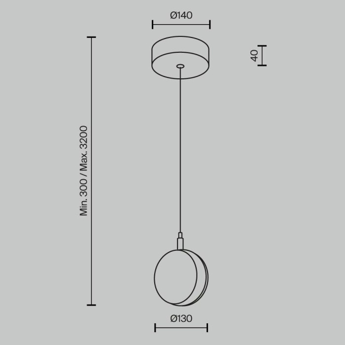 Подвесной светодиодный светильник Maytoni Mind MOD299PL-L10BS3K