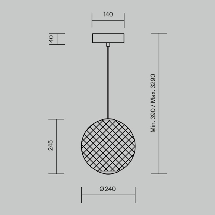 Подвесной светильник Maytoni MOD397PL-L12B3K