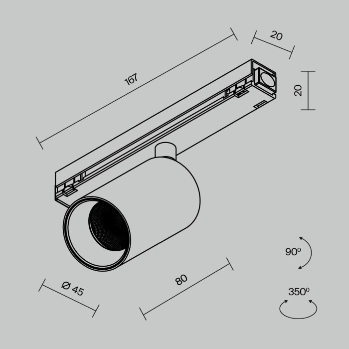 Уличный трековый светильник Maytoni Outdoor O-TR02-1-S-8WB3K