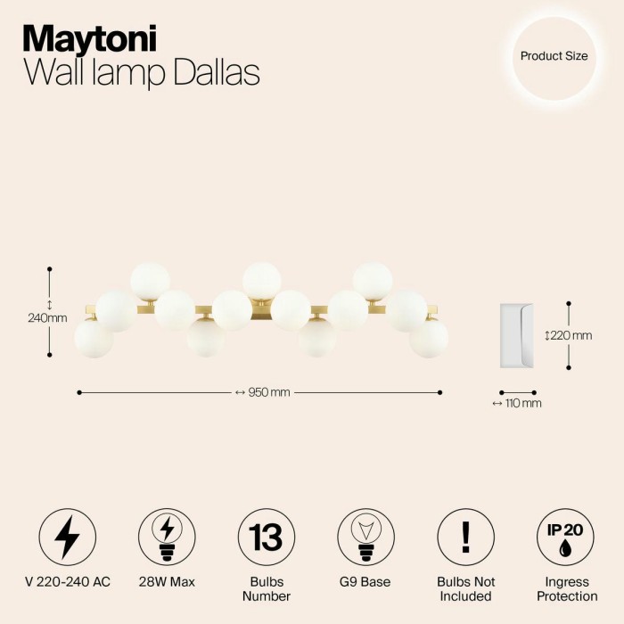 Бра Maytoni Dallas MOD547WL-13BS