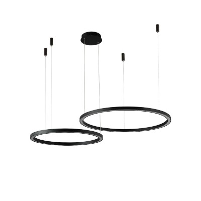 Подвесная люстра Crystal Lux FORTUNA SP123W LED D600+800 BLACK