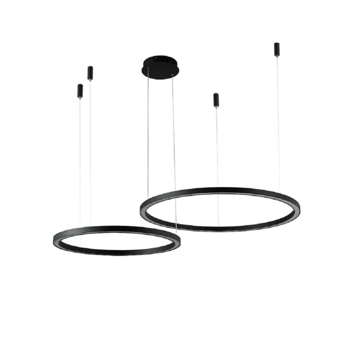 Подвесная люстра Crystal Lux FORTUNA SP123W LED D600+800 BLACK