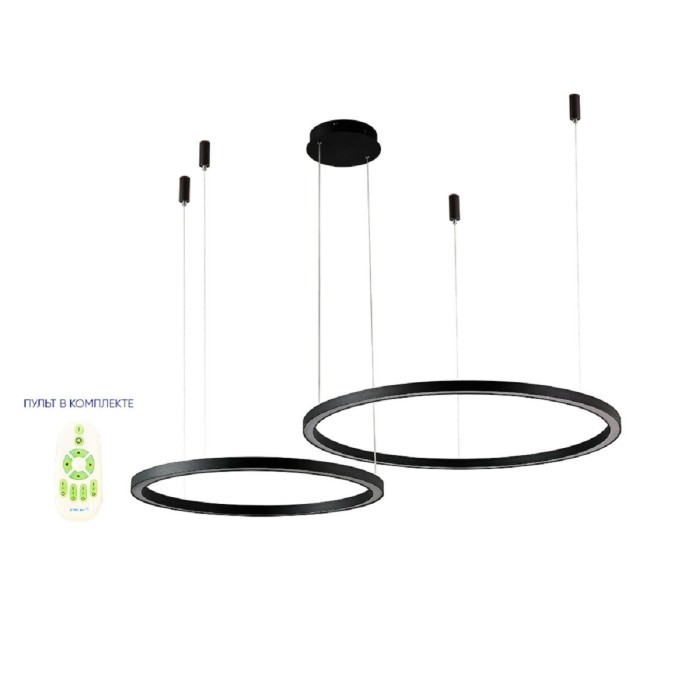 Подвесная люстра Crystal Lux FORTUNA SP123W LED D600+800 BLACK