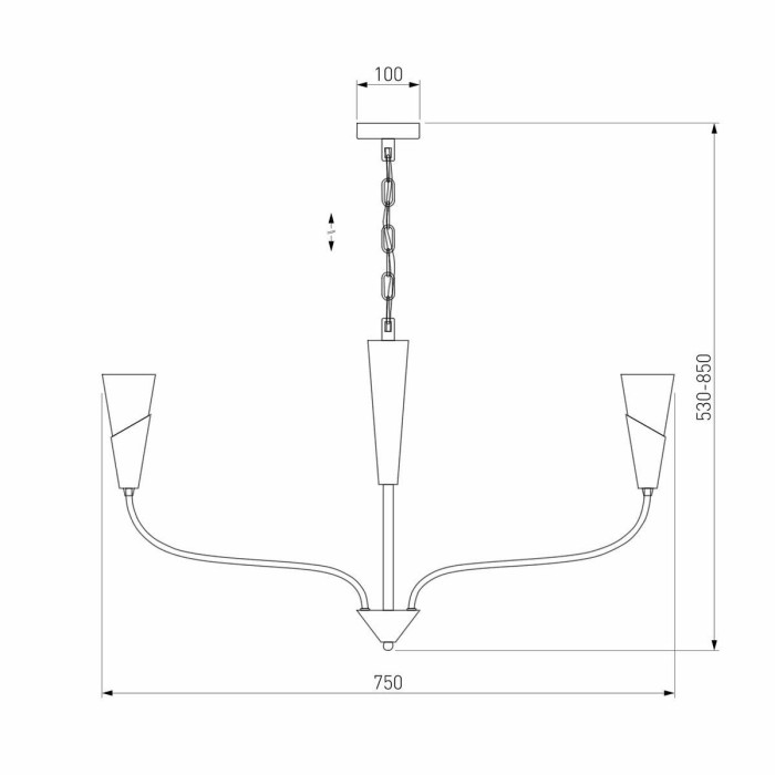 Подвесная люстра Eurosvet Rhyton 60167/6 латунь