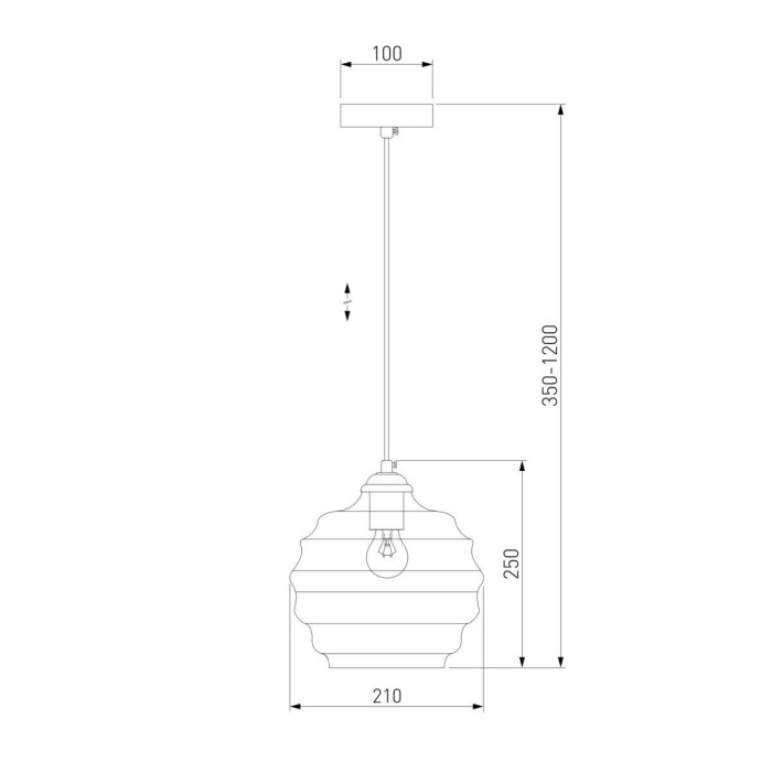 Подвесной светильник Eurosvet Ice 50239/1 прозрачный