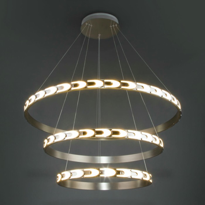 Светодиодный светильник Eurosvet с пультом управления 90163/3 сатин-никель