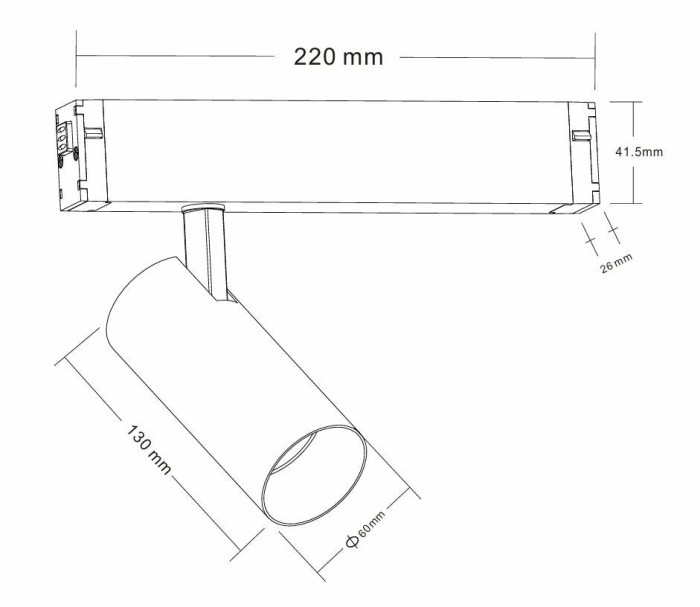 Светильник трековый Crystal Lux CLT 0.35 003 18W BL 4000K