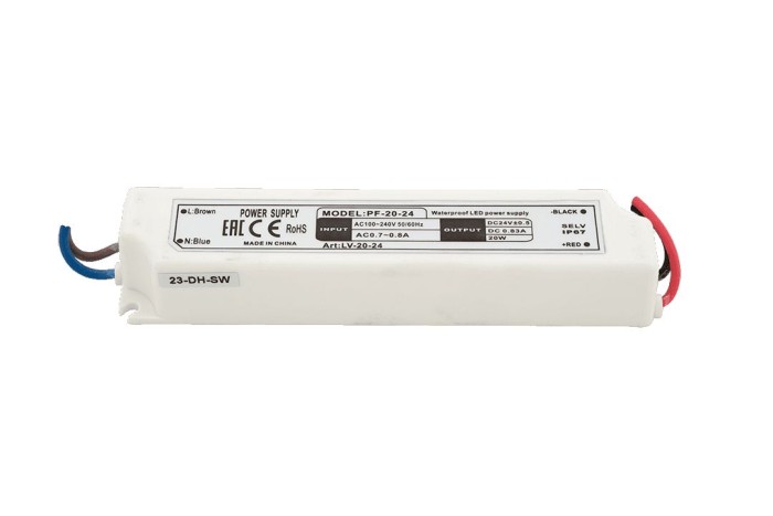 Блок питания SWG 24V 20W IP67 0,8A LV-20-24 001091