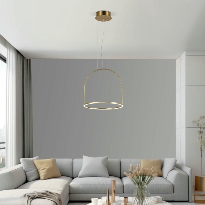 Подвесной светодиодный светильник Eurosvet Over 90322/1 латунь