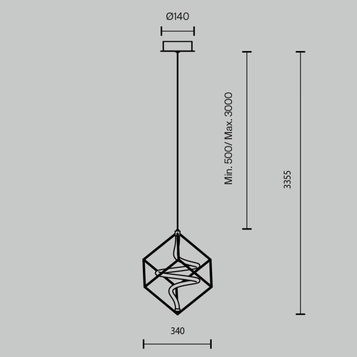Подвесной светодиодный светильник Maytoni Membrane MOD345PL-L11BS3K