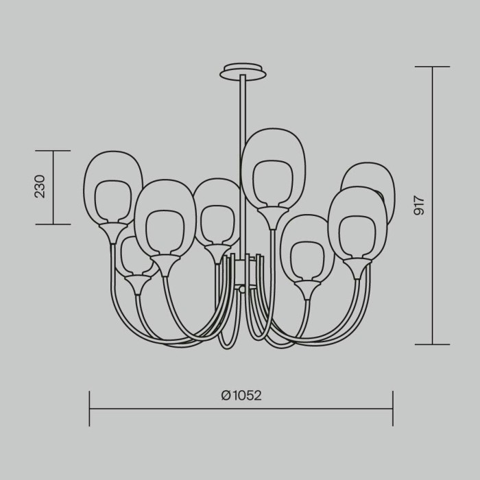 Подвесная люстра Maytoni Aura MOD016PL-08BS