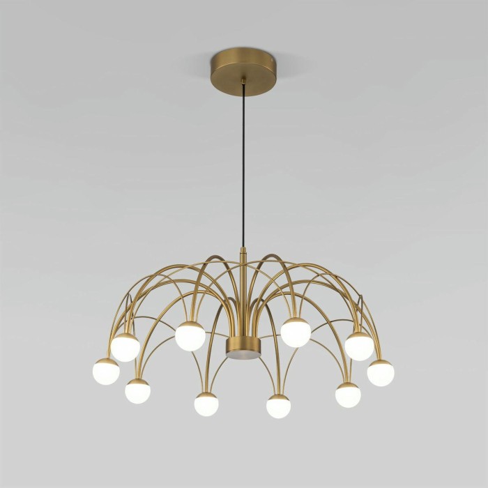 Подвесная светодиодная люстра Eurosvet Ragno 90030/10 LED золото