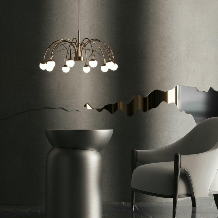 Подвесная светодиодная люстра Eurosvet Ragno 90030/10 LED золото