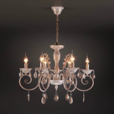 Подвесная люстра Eurosvet 10009/6 золото с белым