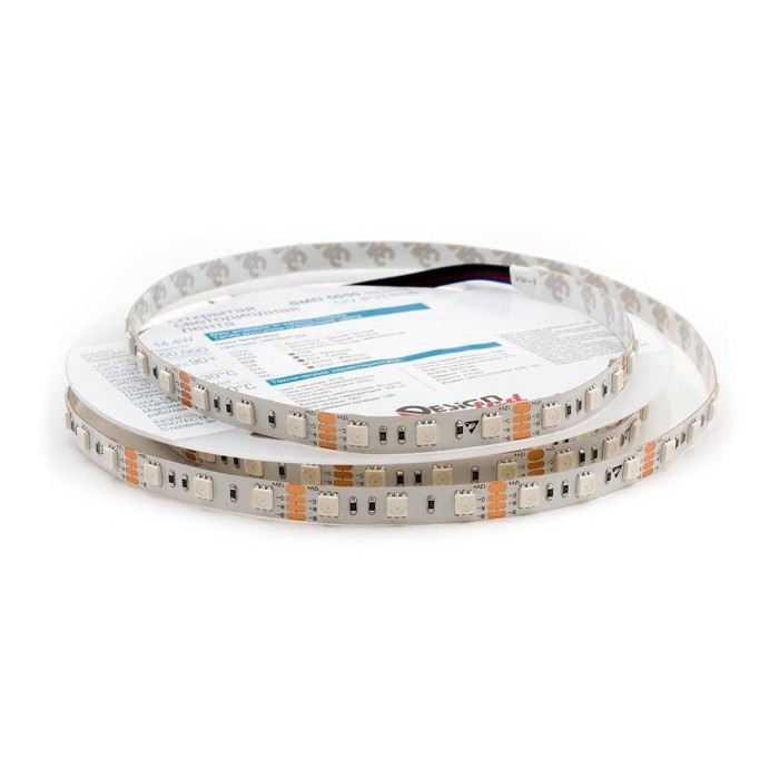 Светодиодная влагозащищенная лента DesignLed 14,4W/m 60LED/m 5050SMD разноцветный 5M 000603