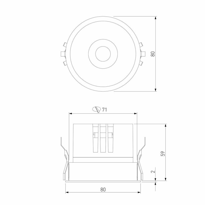 Встраиваемый светодиодный светильник Elektrostandard Forte 25071/LED a069411