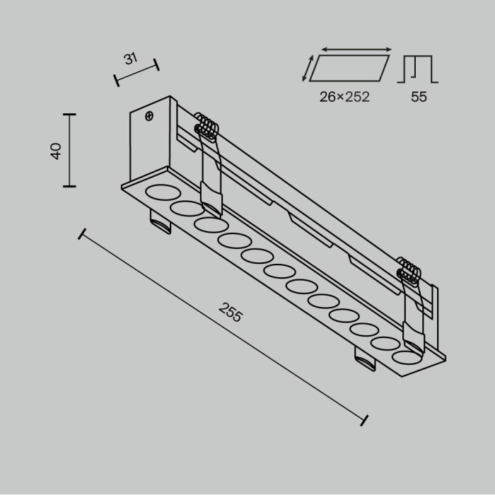 Встраиваемый светильник Maytoni Technical Points DL065-20W3-6K-B