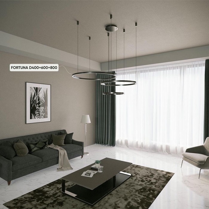 Подвесной светодиодный светильник Crystal Lux Fortuna SP158W Led Black