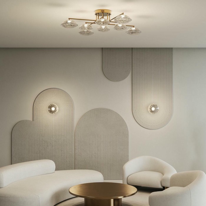 Настенный светодиодный светильник Eurosvet Ripple 50389/1 LED латунь