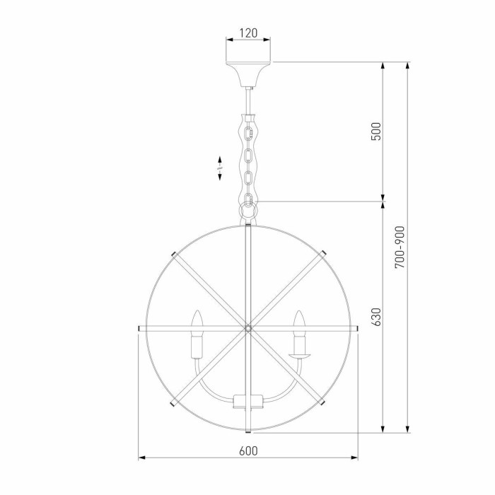 Подвесная люстра Eurosvet Santi 60139/6 золото