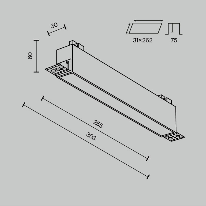 Встраиваемый светильник Maytoni Technical Basis DL066-20W3-6K-TRS-W