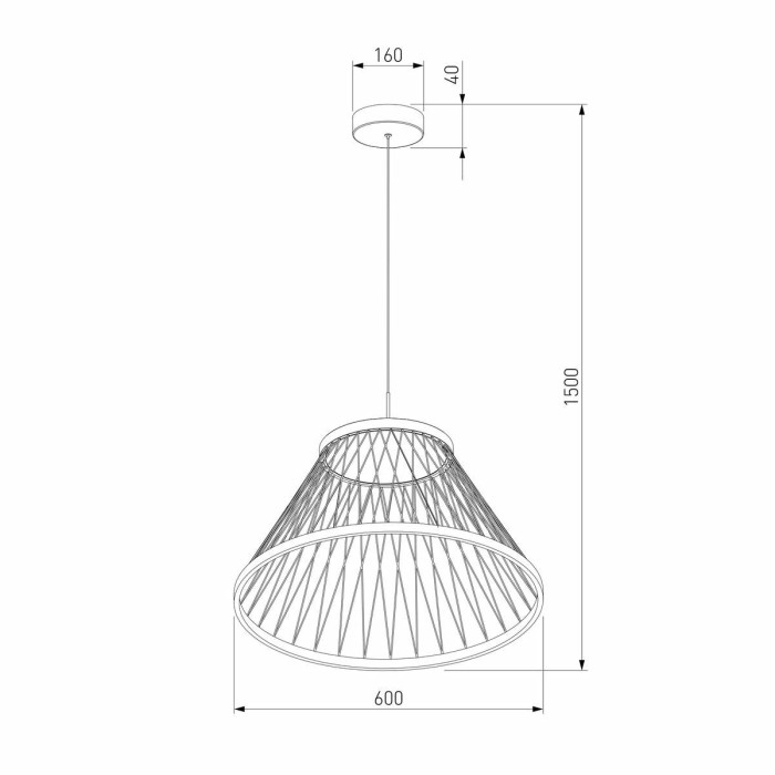 Подвесной светодиодный светильник Eurosvet Cesta 40017/1 LED коричневый