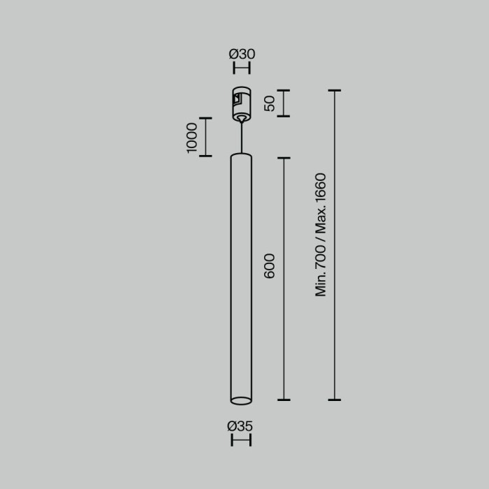 Трековый светильник Maytoni Technical TR156-1-5W4K-PT