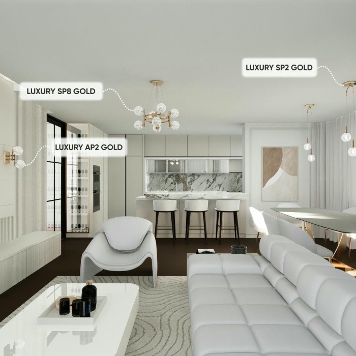 Подвесная люстра Crystal Lux Luxury SP8 Gold