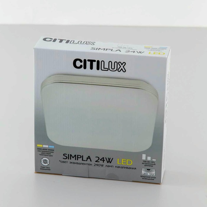 Потолочный светодиодный светильник Citilux Симпла CL714K330G