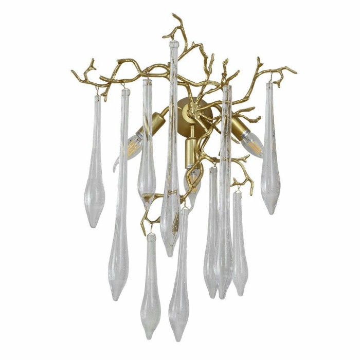 Настенный светильник Crystal Lux Reina AP3 Gold Pearl