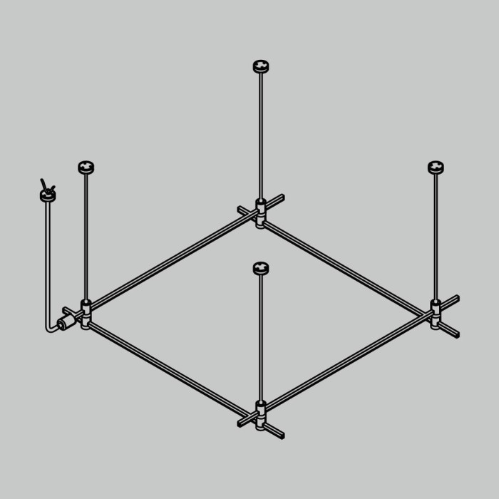 Основание на тросовых подвесах Hang для трековых светильников Maytoni Technical Flarity TFC-Flar-H08-BS