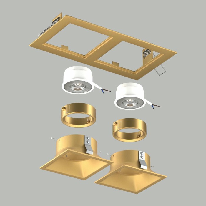 Комплект со светильником Lightstar Domino Quadro (214523+214503+214503+214003+214003) D5230303GMOD